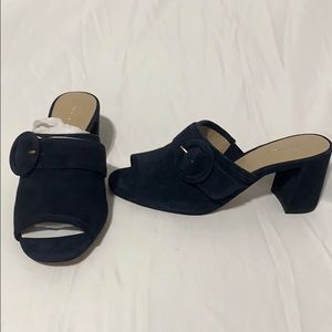 Ann Taylor Hester Suede Block Heel Sandal - SIZE 6